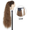 280542902b579e39 34inches Synthetic Ponytail Hair Extension Clip in Fake Wig Hairpiece Blonde Wrap Around Pigtail Long Smooth Overhead Pony Tail