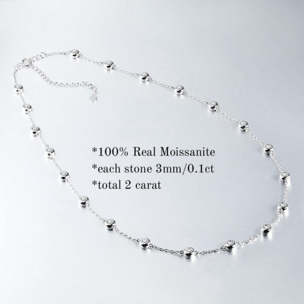 TBCYD 3/4/5mm D Color Moissanite Choker Necklace For Women S Sier Round Cut Diamond Bubble Neck Chain Party Jewelry Gifts