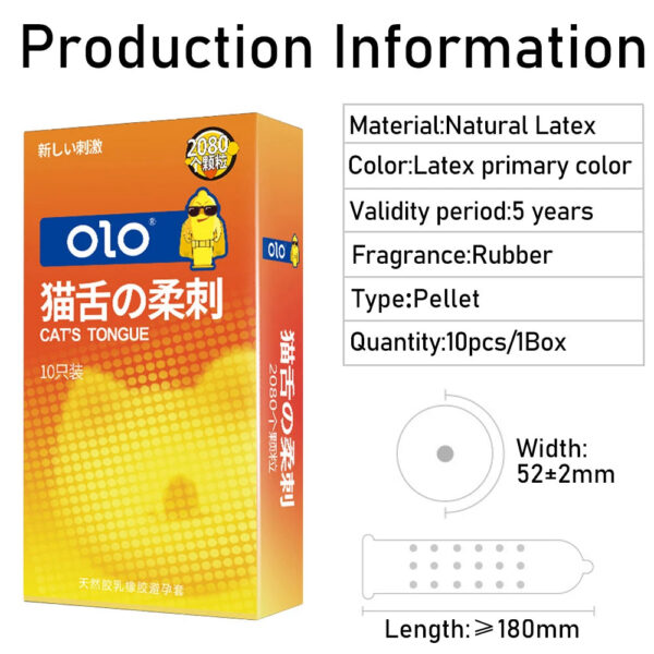 281c9fc19585281b OLO 10Pcs Oral Sex Condoms with Strawberry Taste Safe Sex Penis Sleeve Condom Intimate Goods Tongue Sex Lick Dick Toys for Adult