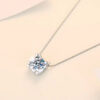 Trendy S Sterling Sier Real 0.5-2ct Moissanite Pendant Necklace for Women Diamond Chain Necklaces Fine Jewelry