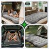 282503475f51cb6b SUV Air Mattress, Thickened Flocked Camping Bed for Car Trunk & Back Seat , Includes Electric Pump & 2 Foot Pedals , Portable Inflatable car Mattress (Gray)