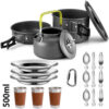 Cooking set Camping Cookware Travel Tableware Outdoor Picnic Set Teapot For 2-3 Peaple Non-stick pots assorted sets