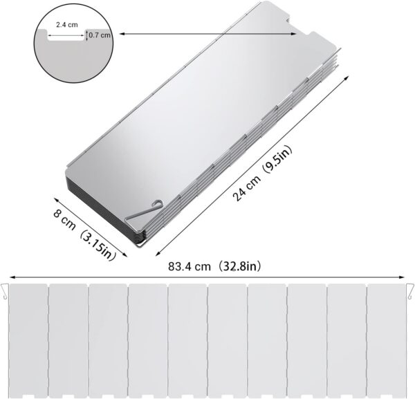 2834db207c033df8 Camp Stove Windscreen, Ohuhu Camping Stove Windscreen 8/10/12 Plates Aluminum Folding Portable Camping Stove Windshield Grill Wind Screen for Camp with Carry Bag for Camping Hiking Picnic Backpacking