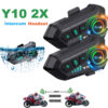 Wireless Bluetooth5.3 Motorcycle Helmet Intercom Headset Waterproof 300 m Intercomunicador Speaker Earphone