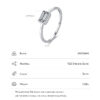 MODIAN Sterg Sier Emerald Cut Rectangle CZ Ring Exquisite Simple Anniversary Gifts For Women Fine Wedding Jewelry
