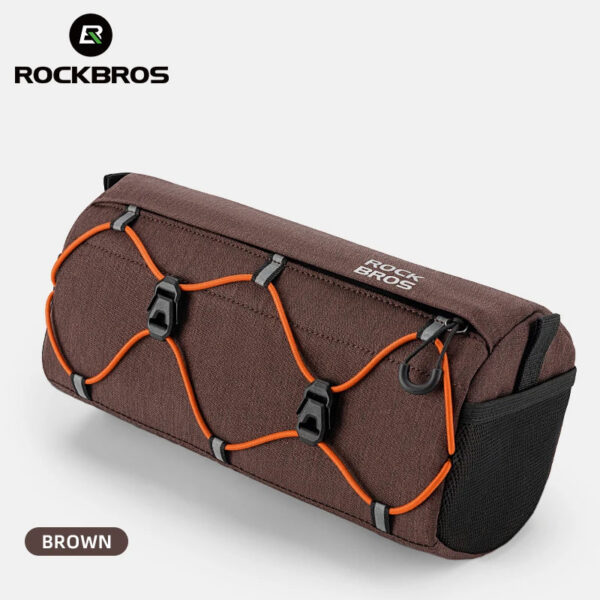 284542be655133ef ROCKBROS Bicycle Front Tube Bag 2.2L Capacity Handlebar Bag Waterproof Multifunction Portable Shoulder Bag Tube Bag Elastic Band