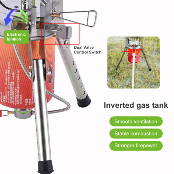 284ede9fbafb7cd2 BRS-69 High Power 4360W Outdoor Adjustable Height Foldable Gas Burner Camping Picnic Windproof Stove Cooking Accessory