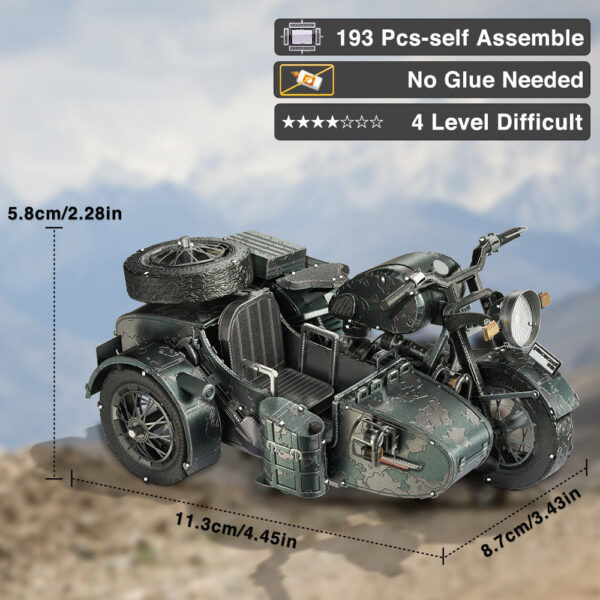 285c63e5eedb1af0 Piececool 3D Metal Puzzles 750 Motorcycle Assembly Model Kits Diy Toy Christmas Birthday Gifts Jigsaw Home Decoration