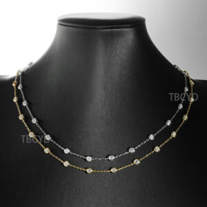 28601b87c4453801 TBCYD 3/4/5mm D Color Moissanite Choker Necklace For Women S Sier Round Cut Diamond Bubble Neck Chain Party Jewelry Gifts