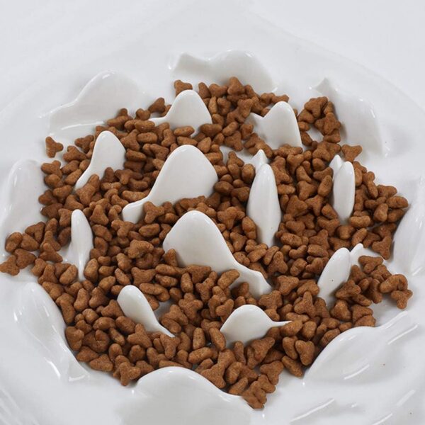 Slow Food Bowl for Cats,Fun Interactive Pet Feeding Bowl,Fish Design Feeding Tray Prevents Cats from Gulping,Indigestion and Obesity,Slow Feeder for Cats and Puppies,Dishwasher Safe.