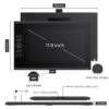 287bad6674acfeb7 Ugee UE12 Plus 147% sRGB 11.9 inch Drawing Monitor Scroll Wheel 8 Shortcut Keys Art Tablet with for PC Android