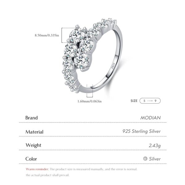 28825475270df548 MODIAN 925 Sterling Silver Classic Luxury Round CZ Eternity Band Rings For Women Wedding Engagement Statement Jewelry Gift
