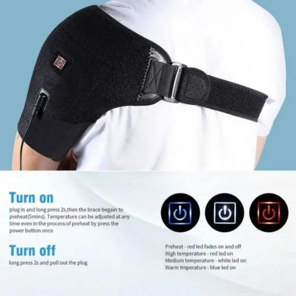 28852646ce2b6c60 Heating Shoulder Support Belt with 3 Levels of Temperature Adjustment for Cold and Warm Body Relaxation Tool Suitable Both Sides