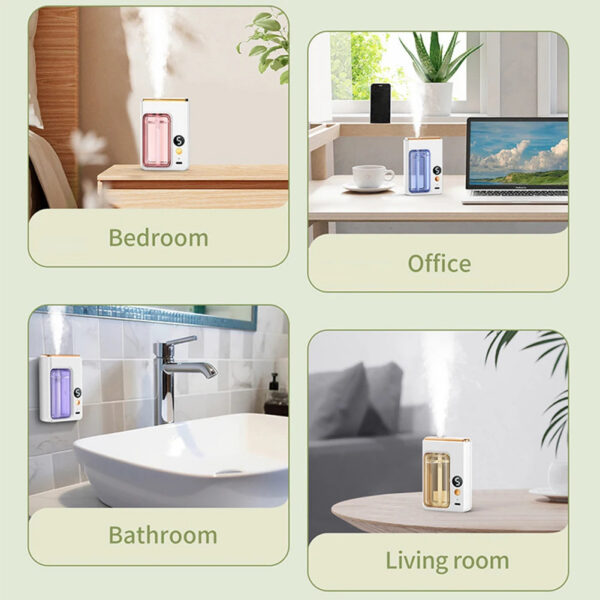 288d38ceef007335 Automatic Diffuser Aromatherapy Car Perfume with Display Essential Oil Humidifier Bathroom Deodorization Air Freshener Jasmine