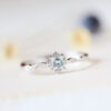 28941e44bd99e5e0 Fashion Minimalist Stacking Wedding Thin for Women Sterling Sier Filled Small Light Blue Topaz Eternity Rings mujer