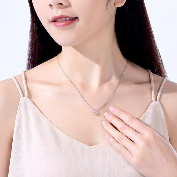 AnuJewel 1ct 3ct 5ct D Color Moissanite Diamond Top Quality Gold Plated Pendant Necklace Fine Jewelry Gifts Wholesale