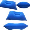 289c37361a6ae995 3 Pack Camping Travel Pillow Small Squared Flocked Fabric Air Pillow, Compact, Comfortable and Ergonomic Inflatable Pillow, Used to Support Camping and Hiking