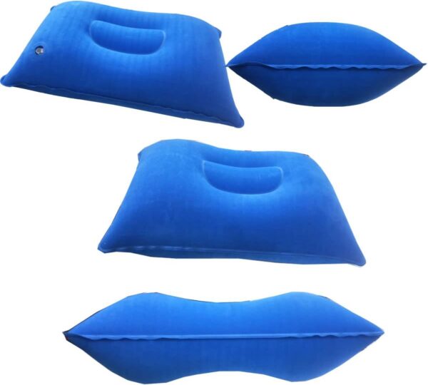 289c37361a6ae995 3 Pack Camping Travel Pillow Small Squared Flocked Fabric Air Pillow, Compact, Comfortable and Ergonomic Inflatable Pillow, Used to Support Camping and Hiking