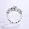 5 Stones 3.6CT All Moissanite Rings for Women Plated Sterling Sier Wedding Band Sparkling Diamonds Fine Jewelry GRA