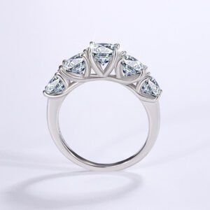 28a9315abab7873d 5 Stones 3.6CT All Moissanite Rings for Women Plated Sterling Sier Wedding Band Sparkling Diamonds Fine Jewelry GRA
