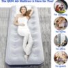 28b7bcad8e8ec5cd Camping Air Mattress Inflatable Air Bed Flocked Surface Travel Bed Sleeping Pad Air Bed for Outdoor Camping Tent Guest Travelling