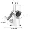 28bb8201c98b1570 Ourokhome Rotary Cheese Grater Shredder - 3 Drum Blades Manual Speed Round Food