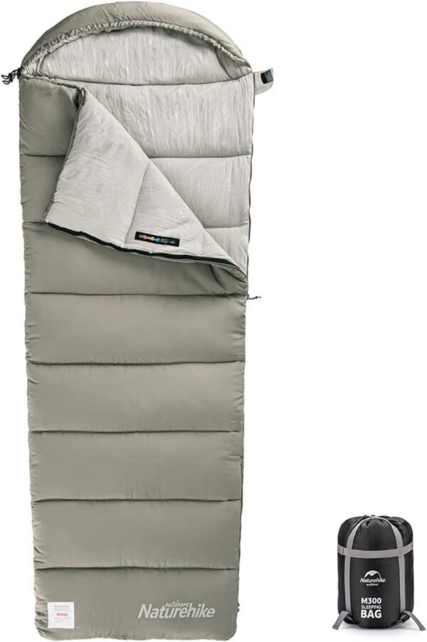 28ce629560a102b3 Naturehike Baumwollschlafsack mit Kapuze, 3-Jahreszeiten-Schlafsack, Leicht, Tragbar und Spleißbar, Gefüllt mit M180/M300 HHochwertiger Baumwolle