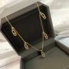 28d66d2870ee651e 100% sier 2022 new full sliding diamond women's necklace pure hand welding awesome craftsmanship. wedding gift