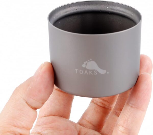 TOAKS Titan Alkohol Herd und Ständer, Camping Überleben in freier Wildbahn Reisen (Alkohol Herd + 4 Ständer)
