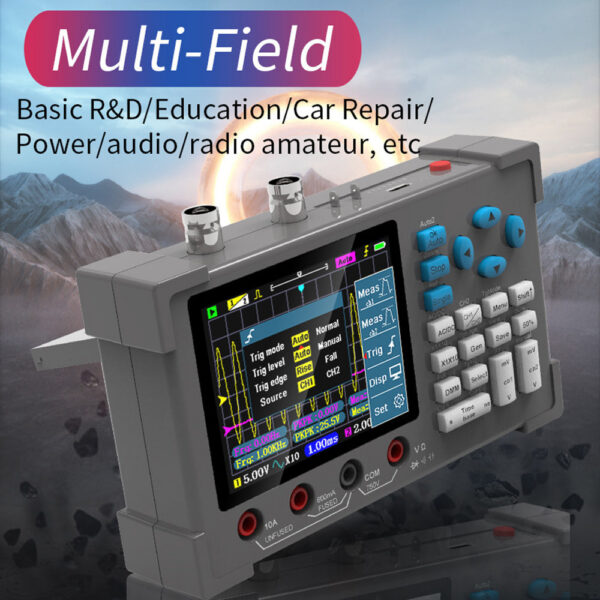 3in1 Digital Multimeter Signal Generator Dual Channel 120Mhz Bandwidth 250MSa/s Sampg Rate Handheld Oscilloscope