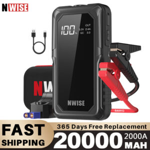NWISE 2000A Power Bank Jump Portable Emergency Starter Auto Car Battery Charger Booster 12V Starting Device