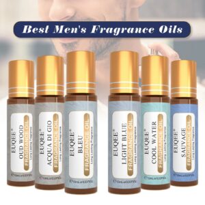 28f302f43cef0bc8 EUQEE 10ml Roller Men's Aroma Oils Long Lasting Fragrance Oil-Leather Dragons Blood Vanilla Musk Green Tea Amber Romance Oils