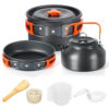 Cooking set Camping Cookware Travel Tableware Outdoor Picnic Set Teapot For 2-3 Peaple Non-stick pots assorted sets