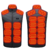21 Heated Vest Zones Electric Heated Jackets Men Women Sportswear Heated Coat Graphene Heat Coat USB Heating Jacket For Camping