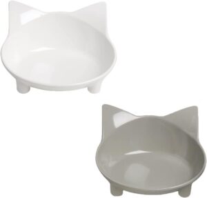 292bb15420fbc19e Cat Food Bowl, Anti-Skid Base, Non-Toxic Material, Dishwasher Safe, 14.5cm Diameter