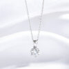 Smyoue D Color 0.5-5CT Moissanite Diamond Necklace for Women Round Pendant Birthday Gift S Sterling Sier Wedding Jewelry