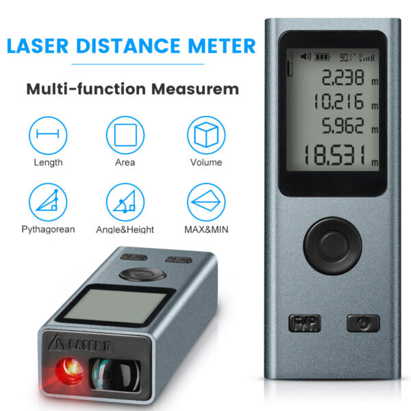 2942d609bfe6332c Laser Rangefinder Mini Portable Intelligent Digital Tape Measure Infrared Measuring Room Artifact Electronic Angle