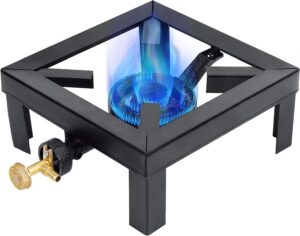 Youyijia Camping Burner Gas Burner Ring Gas Burner Stove Cast Iron LPG Portable Gas Cooker Outdoor Cooker Camping Stove 24.5 x 24.5 x 11 cm for Catering Restaurant Fishing
