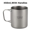 294e72ca1cbb6592 Tomshoo 220/350/450/600ml Double Layer Titanium Water Cup Coffee Tea Mug for Home Outdoor Camping Hiking Backpacking Picnic