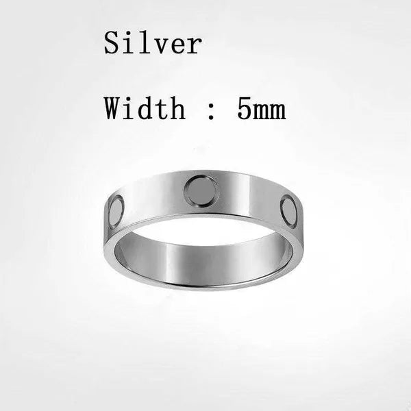 Screw love woman Classic designer jewelry rings for couples Titanium Steel diamond ring Gold Sier Rose Never fade Not allergic 4/5/6mm