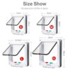 295967118b1b0987 Cat Flap Door with 4 Way Security Lock Controllable Switch Transparent ABS Plastic Gate Puppy Kitten Safety in&out Pet Doors Kit