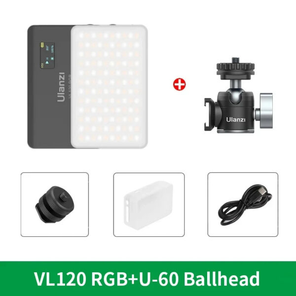 295a98cd9904c2a4 Ulanzi VL120 Full Color RGB Video Light 2500K-9000K LED Photography Lighting Dimmable Camera Light Live Vlog Fill Light