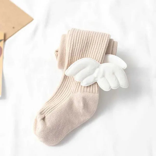 2984b0535105dd90 Socks & Hosiery New Fashion Angel Wings Kids Stockings For Girls Autumn Spring Soft Cotton Baby Tights Knitted Toddler Children Pantyhose