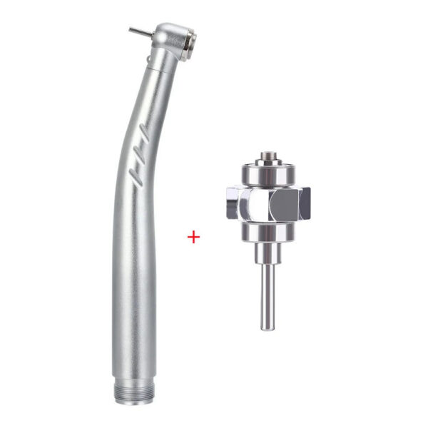2/4 Holes Azdent Dental LED High Speed Handpiece E-generator Integrated Standard Head Push Button 3 Water Spray JD008A-SP