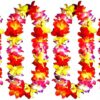 29910da55eb3bec3 Hawaiian Hula Leis Dance Garland Artificial Flowers Neck Loop for Luau Party Costumes (Pink)