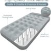 29abc446d89e24cd SAYGOGO Camping Air Mattress Travel Bed Sleeping Pad - Leak Proof Inflatable Mattress with Thickened Surface Built-in Pillow Air Bed for Home Camping SUV Truck RV Tent(Updated)