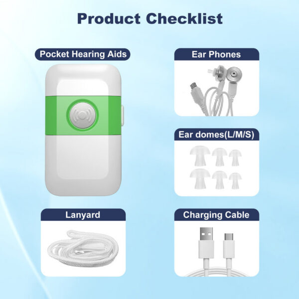 29b20f28e4d716ab HealthTree Rechargeable Pocket Aids Digital Sound Amplifier Audifonos for Elderly Deafness Severe Hearing Loss USB