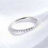 Smyoue Plated 0.57ct Full Enternity Moissanite Ring Forn Women S Sterling Sier Matching Diamond Band Wedding Jewelry