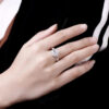 29d590545a3948af Popular brands Sterling Sier crystal flower moissanite diamond Rings For Women Fashion Wedding Party Gifts Jewelry