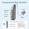 Rechargeable Digital BTE Hearing Aid Adjustable Volume Deaf Mini Sound Amplifier Portable Elderly Hearing Amplifier